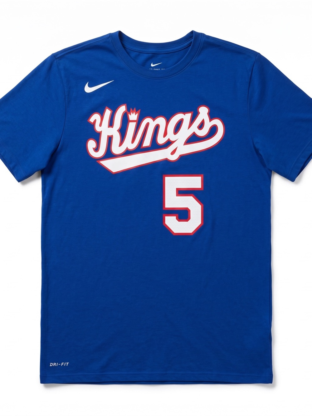 Nike De'Aaron Fox Sacramento Kings Royal Blue Shirt Men's Large Dri-FIT NBA #5